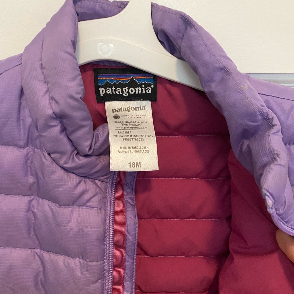 Patagonia Purple and Red Puffer Jacket - Picture 4 of 6